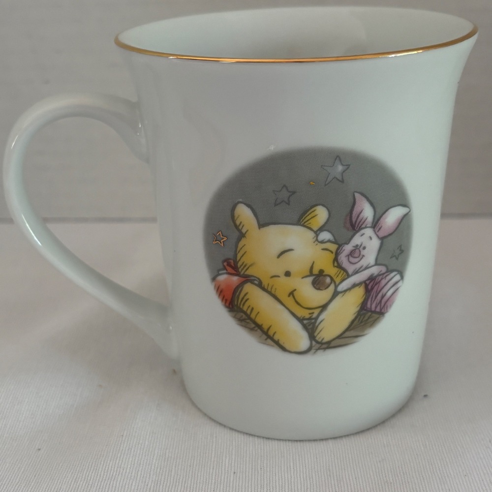 Disney Winnie the Pooh Piglet Today is my favorite Day Gold Rim Mug Zrike Brands - Picture 3 of 8